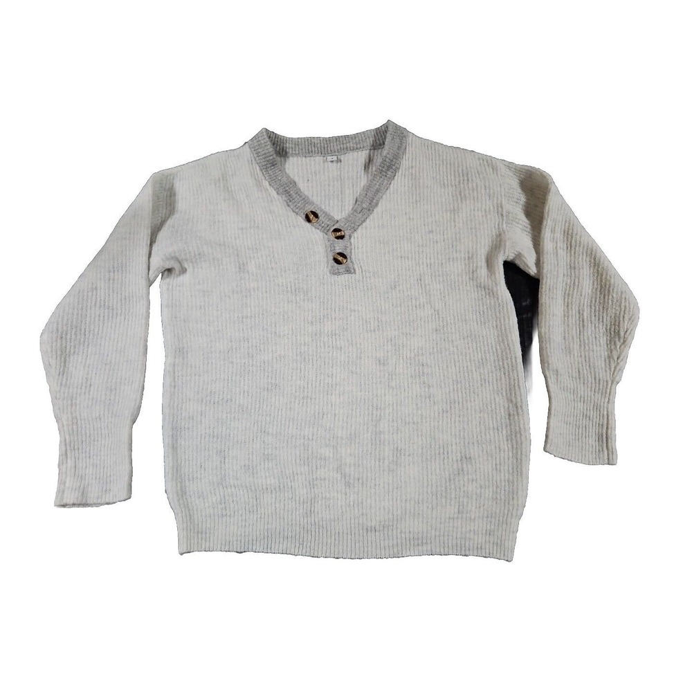 Womens White And Gray Sweater Small